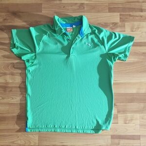 Puma Sport Lifestyle Golf Polo Shirt Green Blue Men’s Medium